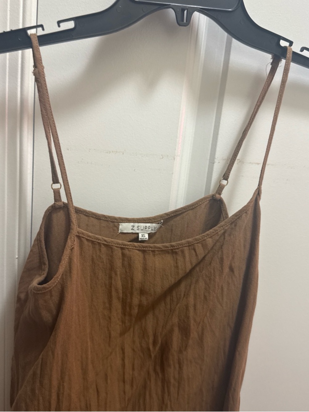 Z Supply Rust Brown Spaghetti Strap crop top